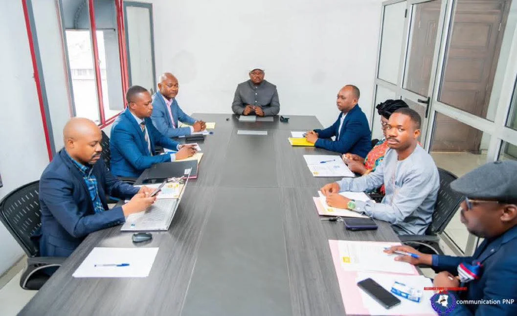Jean-Marc Kabund lors d’une réunion avec les responsables nationaux de l’Alliance pour le Changement à Kinshasa