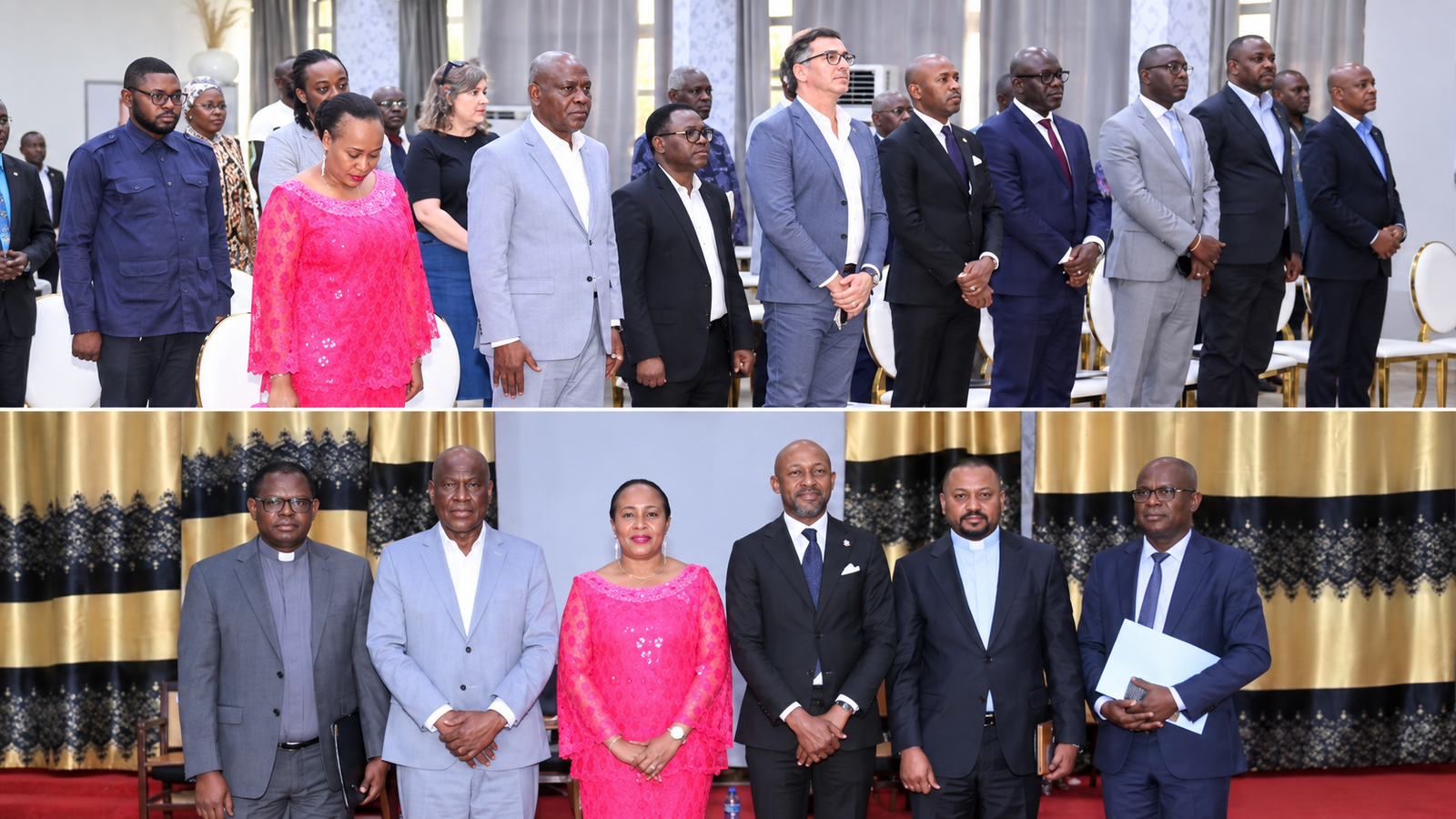 Martin Fayulu, Patrick Muyaya et Marie-Ange Mushobekwa lors du panel de la CENCO consacré au dialogue national en RDC