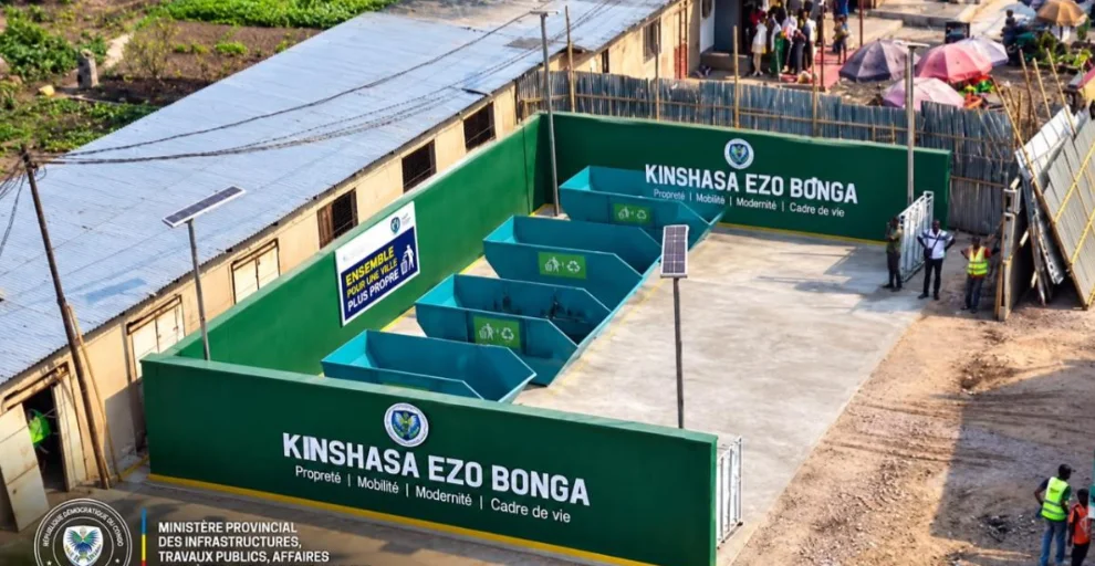 Un nouveau point de regroupement des déchets aménagé à Kinshasa dans le cadre du programme Kinshasa Ezo Bonga