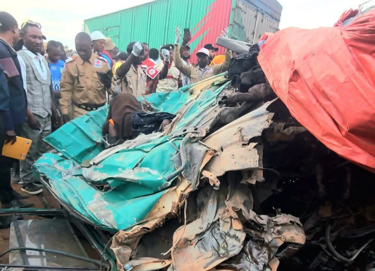 Véhicules impliqués dans un accident de circulation sur l’axe Lubumbashi-Likasi dans le Haut-Katanga